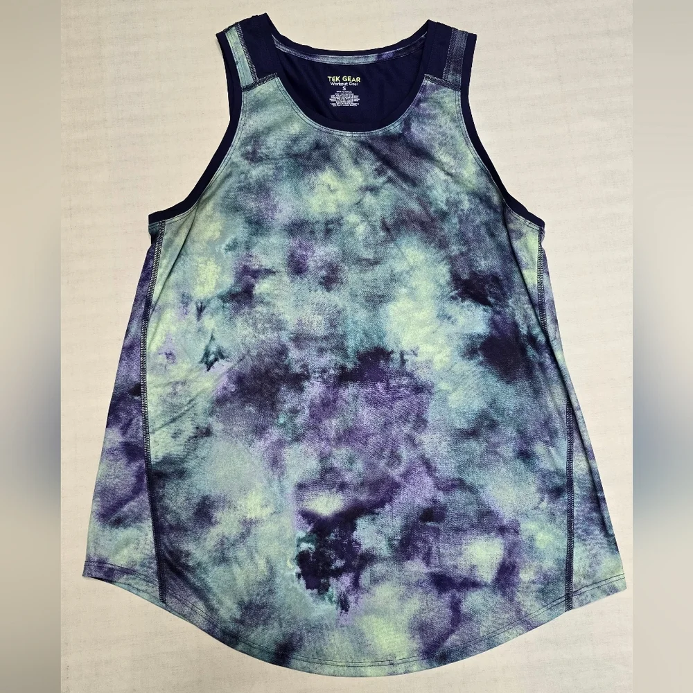 Tek Gear Blue and Green Tie-Dye Tank Top - Picture 4 of 7